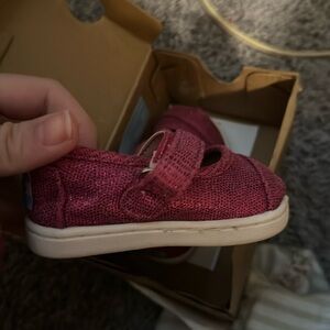 Pink Mary Jane Fuchsia Metallic TOMS